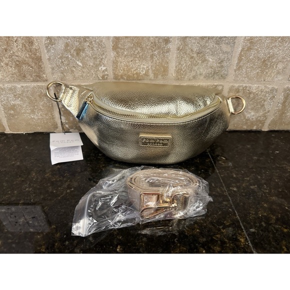 Accessories - Pom Pom London Metallic Gold Bum Bag/Fanny Pack/Belt Bag NEW